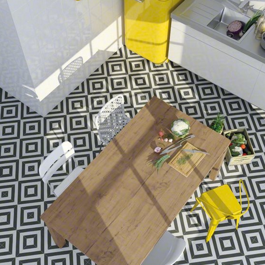 Retrotegel Line Graphite | Retrotegelwinkel.nl